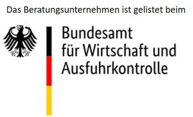 Ein bei Bundesamt für Wirtschaft und Ausfuhrkontrolle, gelistetes Beratungsunternehmen